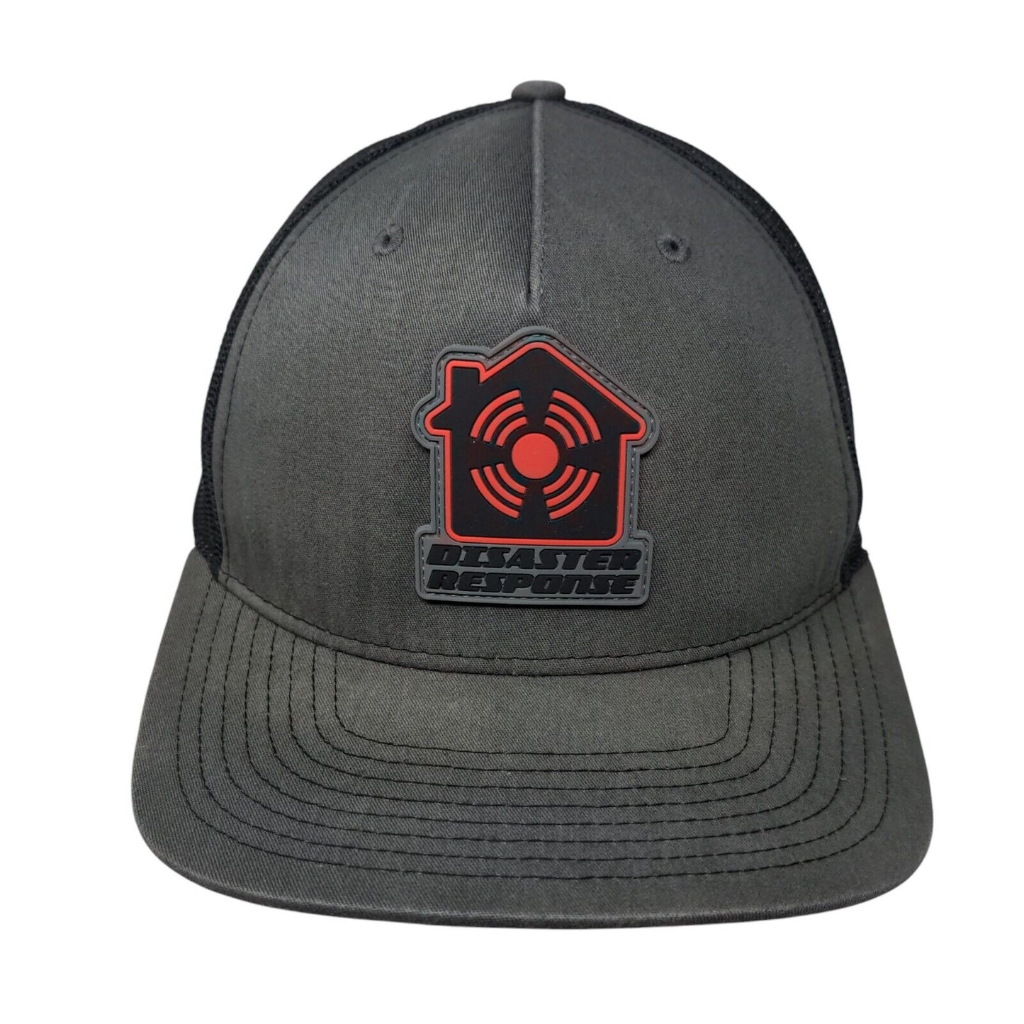 Disaster Response Snapback Trucker Hat Gray One Size Adjustable Mesh Back