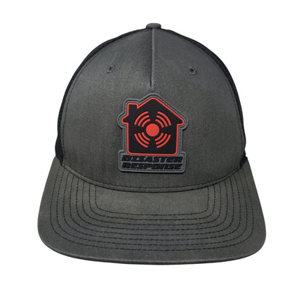 Disaster Response Snapback Trucker Hat Gray One Size Adjustable Mesh Back