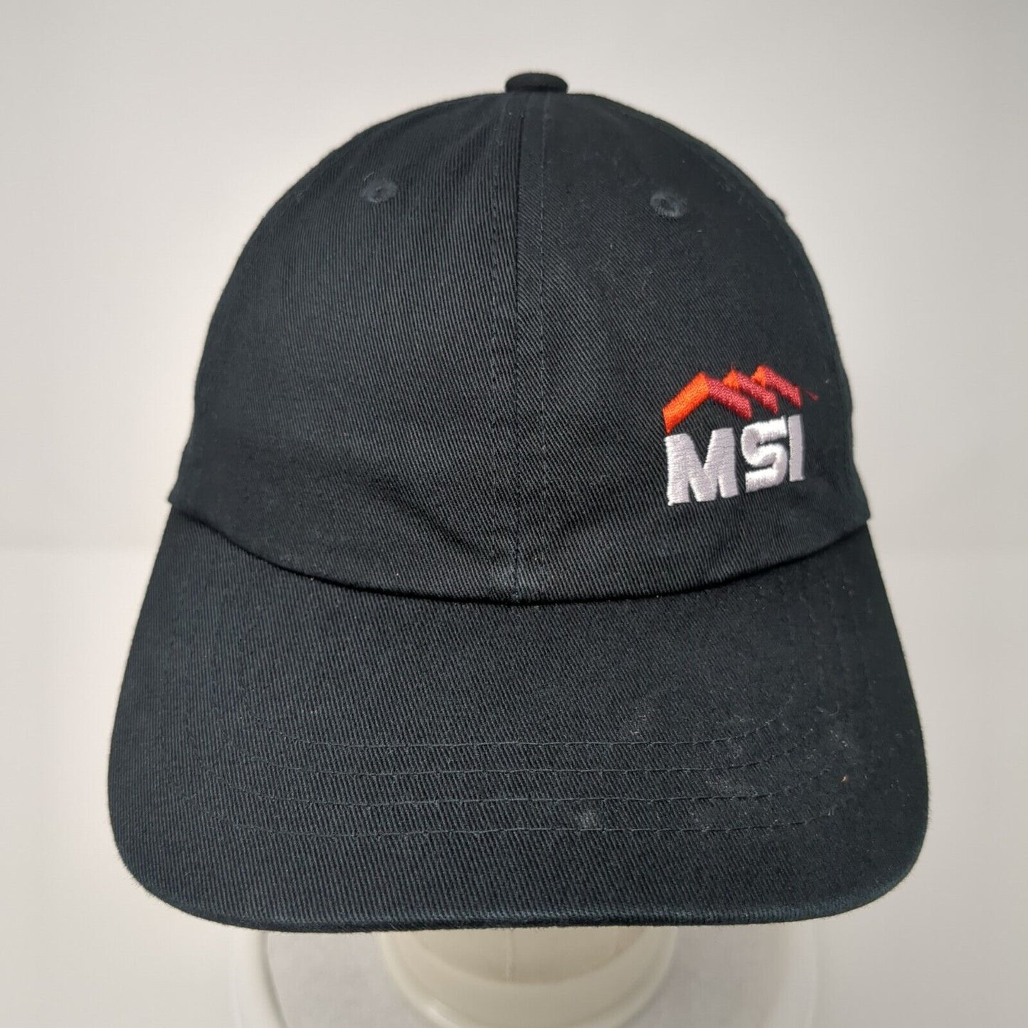 MSI Logo Slideback Hat Black OSFA Adjustable The Classics Yupoong
