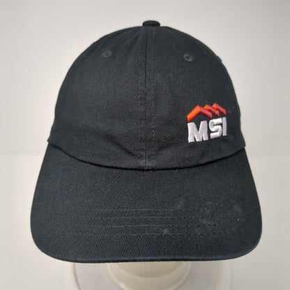 MSI Logo Slideback Hat Black OSFA Adjustable The Classics Yupoong