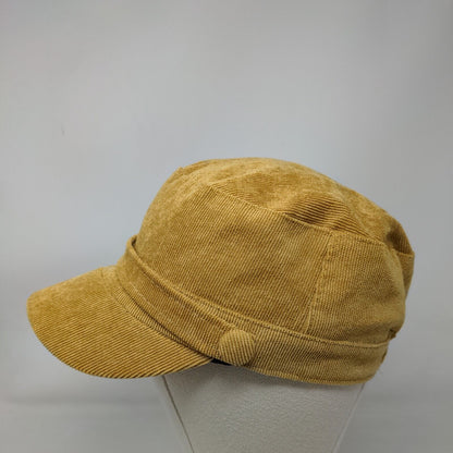 Arianna by Howards Fitted Newsboy Cap Tan One Size Stretch Corduroy