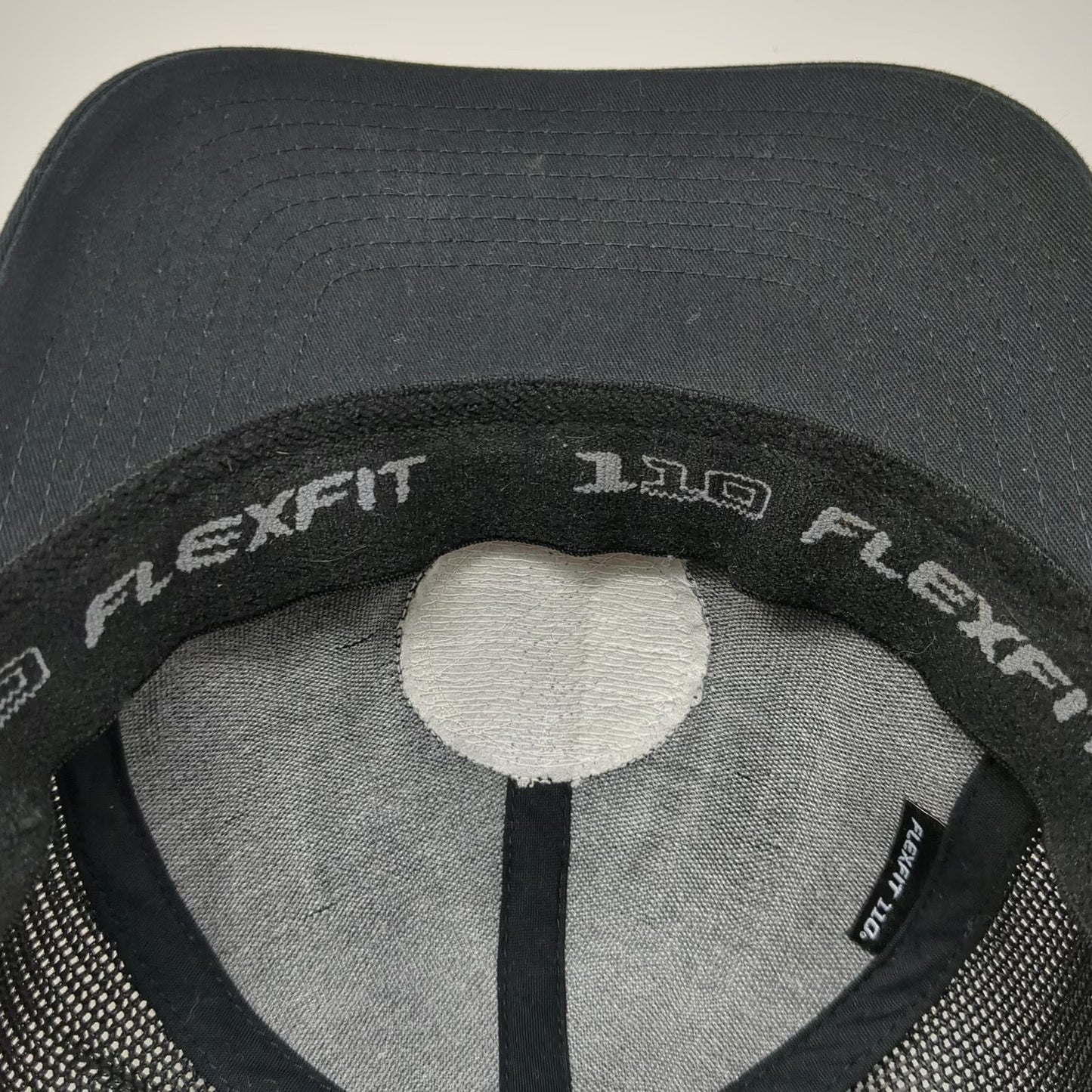TravisMathew Trucker Hat Black Blue One Size Mesh Back Snapback Flexfit 110