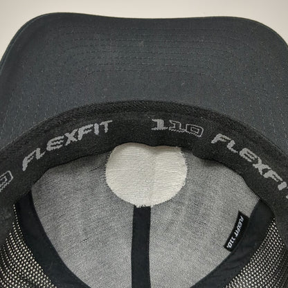 TravisMathew Trucker Hat Black Blue One Size Mesh Back Snapback Flexfit 110