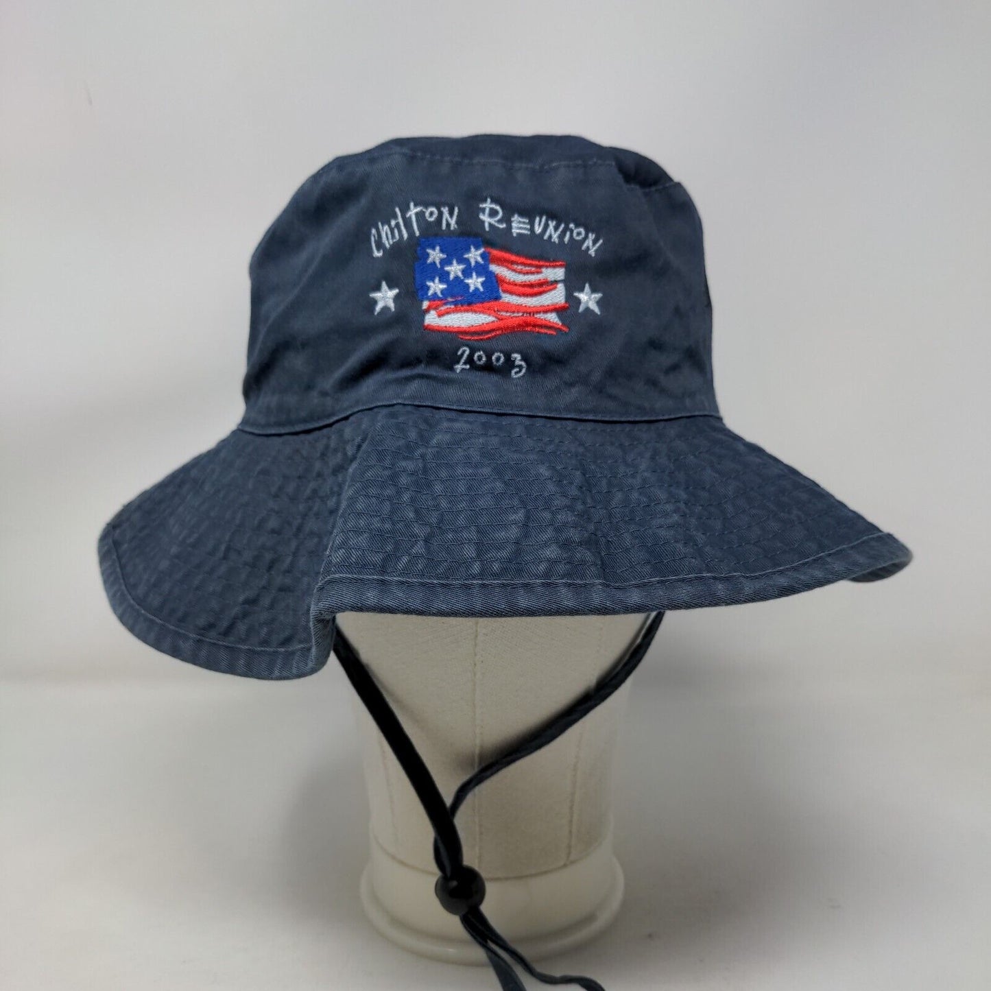 Chilton Reunion 2003 Fisherman Bucket Hat Blue S/M Patriotic Ouray W/Tags