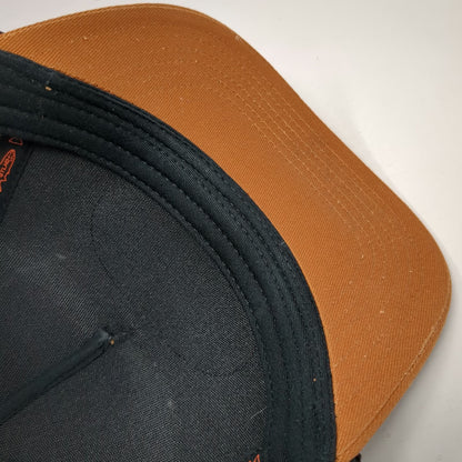 STLHD Gear Brown Black Trucker Hat One Size Mesh Snapback Steelhead Fish Patch