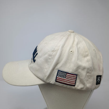 The Game Baseball Cap Beige One Size Hall of Fame Cooperstown NY USA Flag Hat
