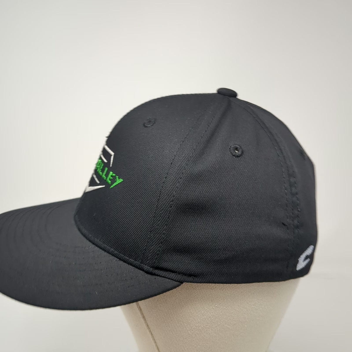 Champro Baseball Cap Black M West Valley Embroidered Stretch Fit Grey Under Hat
