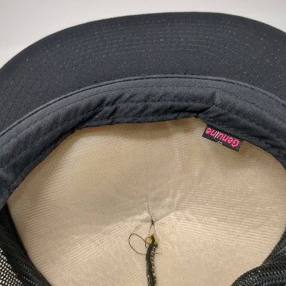 Volcom Trucker Hat Black One Size Skull Graphic Mesh Back Flat Brim Snapback