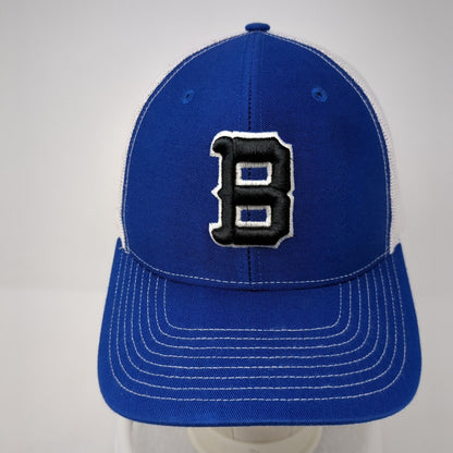 Letter B Snapback Mesh Back Trucker Hat Blue One Size Richardson 6 Panel