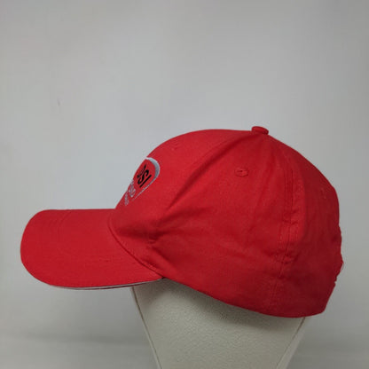 DSI Underground Men's Strapback Hat Red Embroidered Logo Sandvik Company