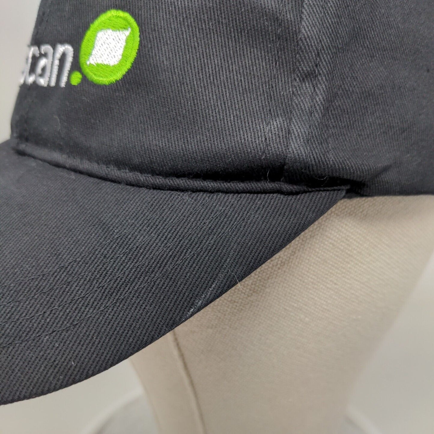Ezescan Strapback Hat Black One Size Embroidered Adjustable 6 Panel