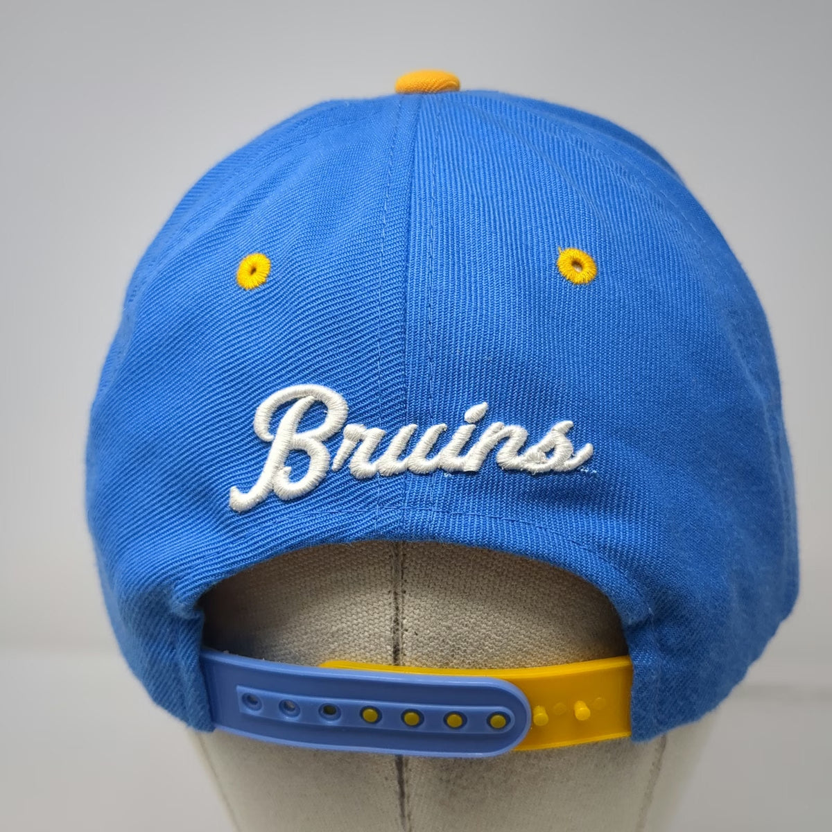 Zephyr UCLA Bruins NCAA Snapback Hat Blue Yellow One Size Script Logo Flat Brim
