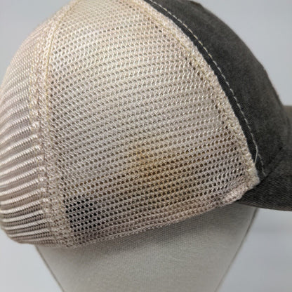 Ashton Slideback Trucker Hat Gray OSFA Adjustable Embroidered Mesh Back 6 Panel