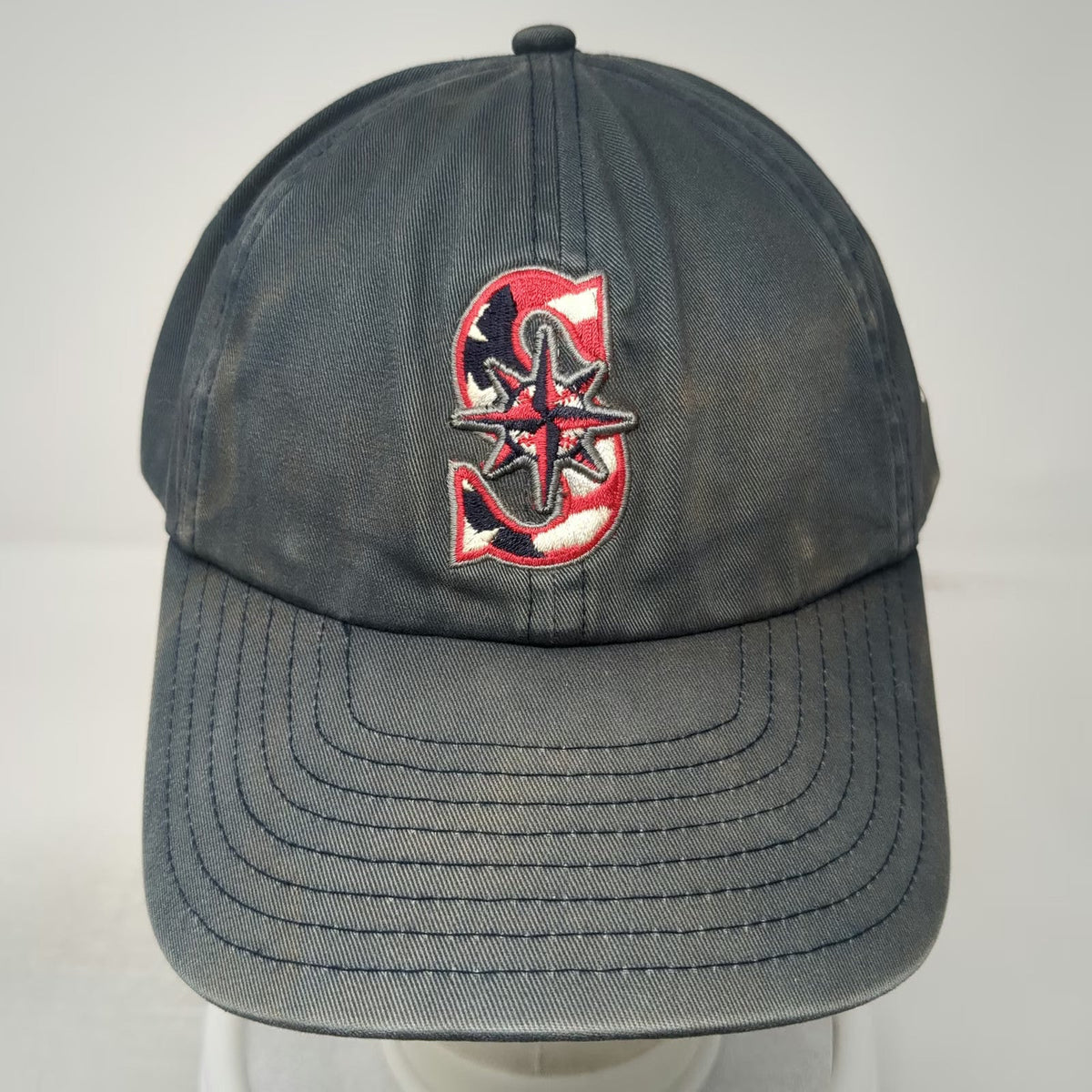 Seattle Mariners MLB New Era Baseball Cap Blue One Size Slider Stars Stripes Hat