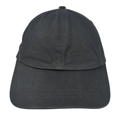 Unbranded Strapback Hat Black One Size Adjustable Lightweight 6 Panel Blank