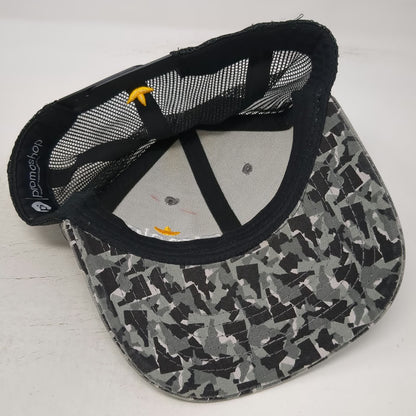 Promoshop Simplot Aviation Trucker Hat Gray One Size Camo Mesh Snapback