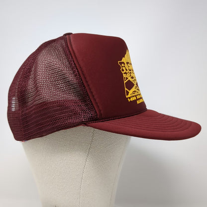 Nissin Trucker Hat Red One Size Regio Clay Products Alamo Texas Snapback Mesh