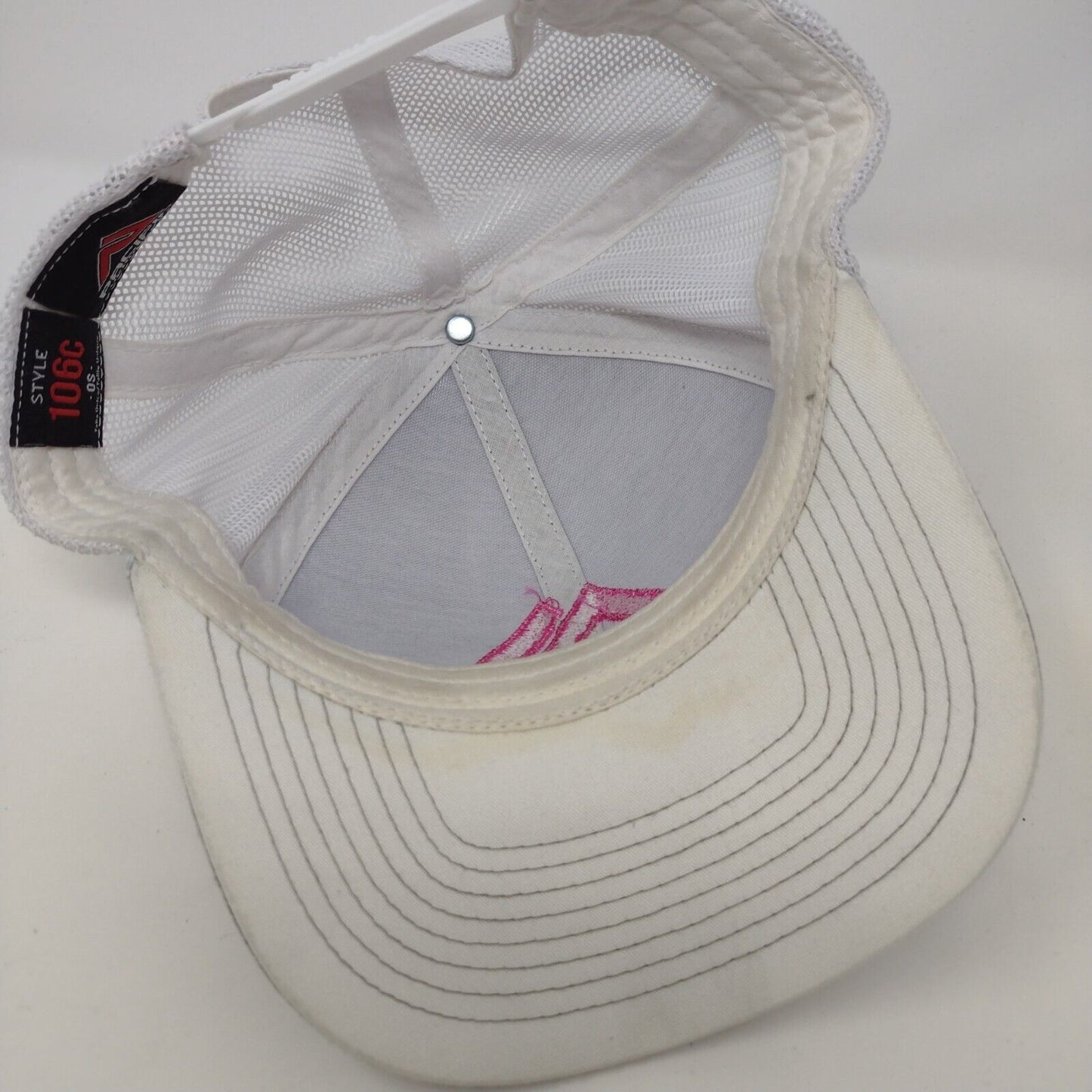 Pacific Headwear Snapback Mesh Back Trucker Hat Gray One Size Embroidered