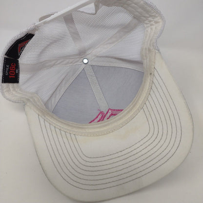 Pacific Headwear Snapback Mesh Back Trucker Hat Gray One Size Embroidered