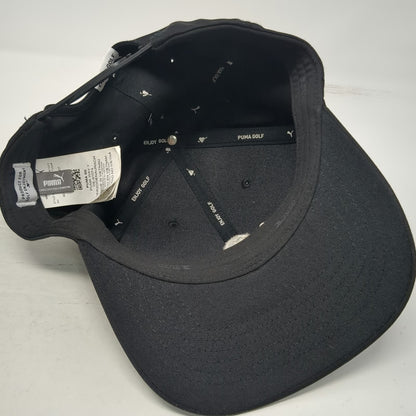 Puma Snapback Black One Size Hat Snowman Embroidery Performance Enjoy Golf Brim