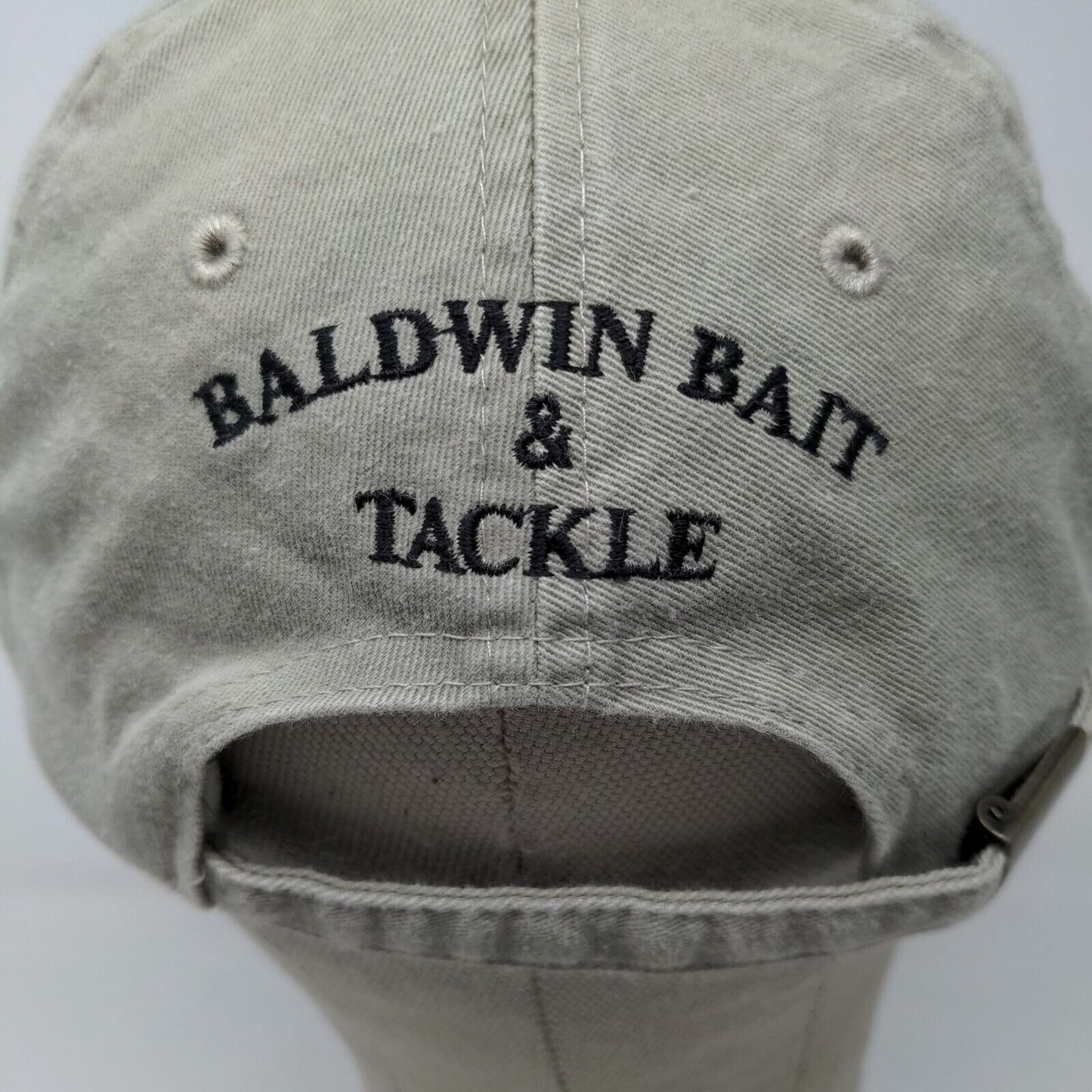 Baldwin Bait & Tackle Men's Slideback Hat Green Embroidered Pere Marquette River