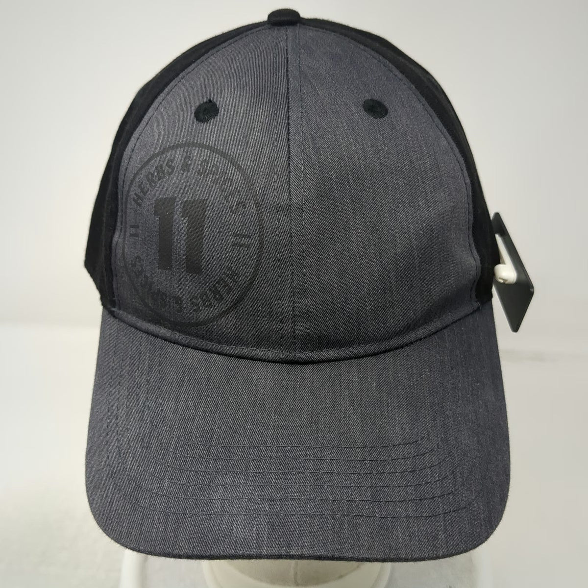 KFC Baseball Cap Gray Black One Size 11 Herbs & Spices Finger Lickin Good Hat