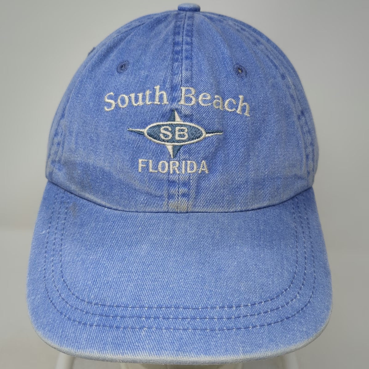 South Athletics Baseball Cap Blue One Size South Beach Florida Slideback Hat