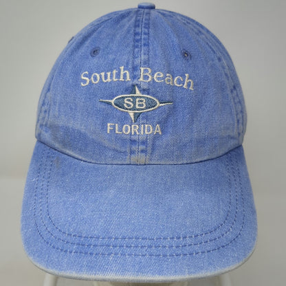 South Athletics Baseball Cap Blue One Size South Beach Florida Slideback Hat