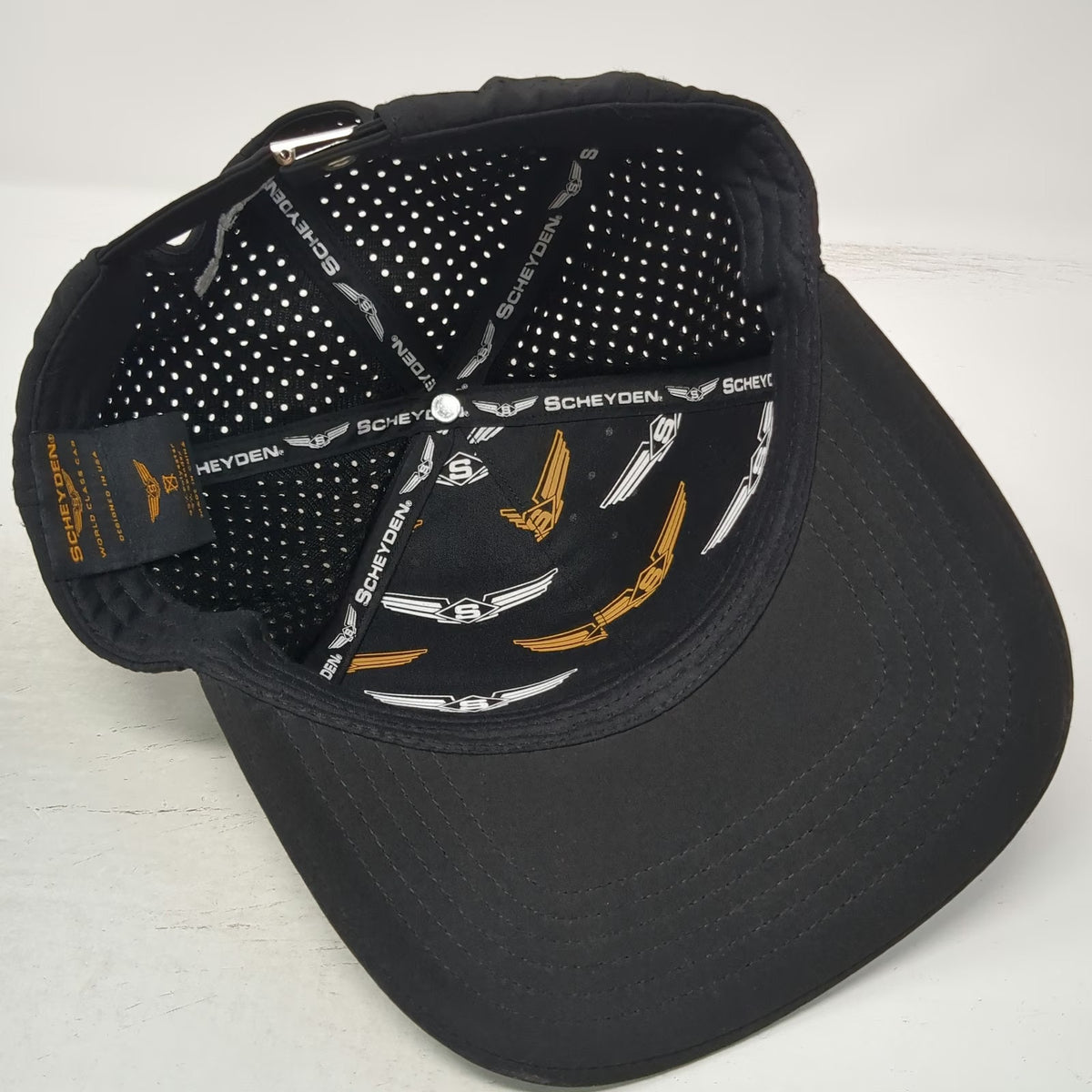 Scheyden Golf Precision Eyewear Baseball Cap Black One Size Perforated Hat