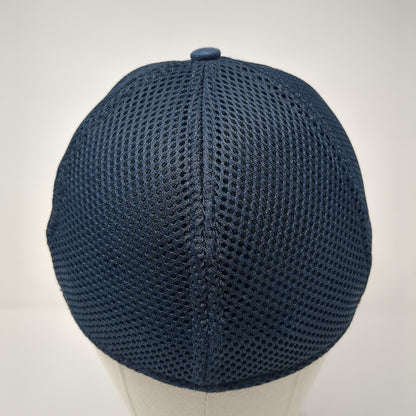 Mavericks Fitted Mesh Back Hat Blue S-M Stretch Solid New Era 39Thirty