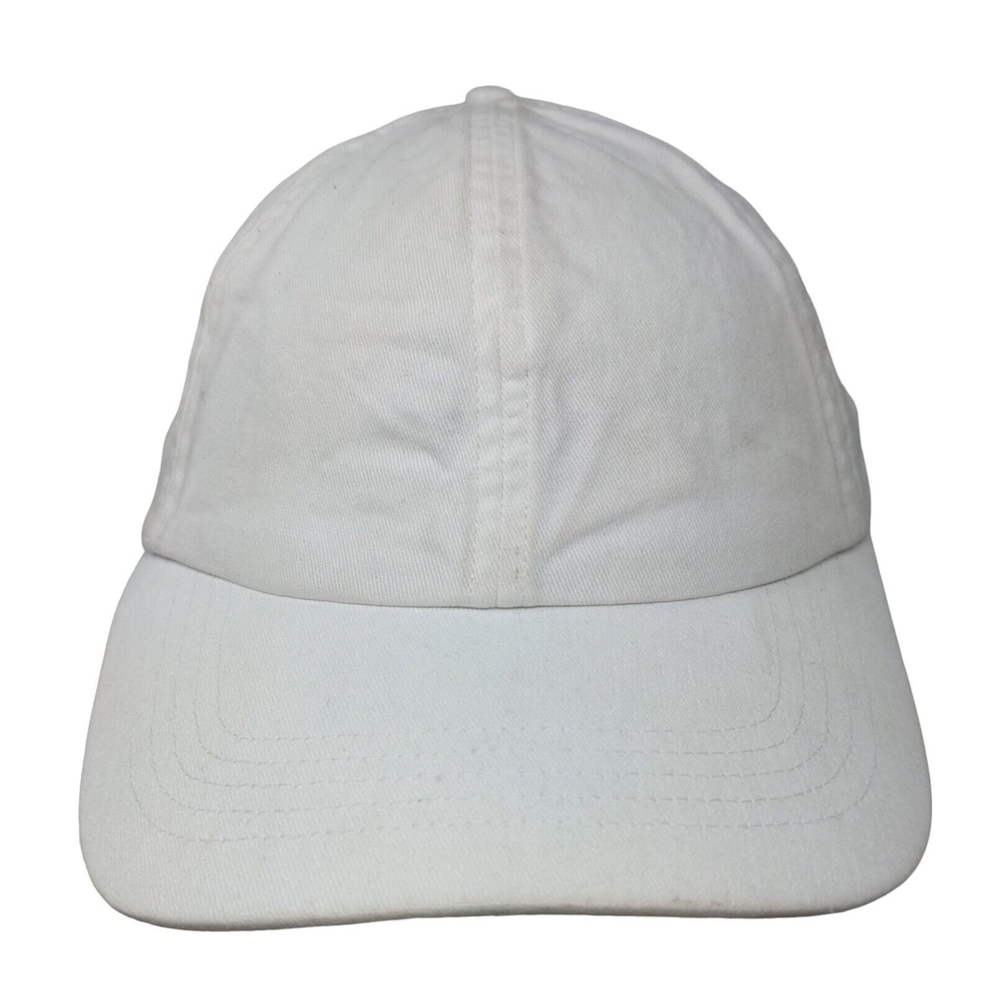 Gap Slideback Hat White One Size Adjustable Solid 6 Panel Blank