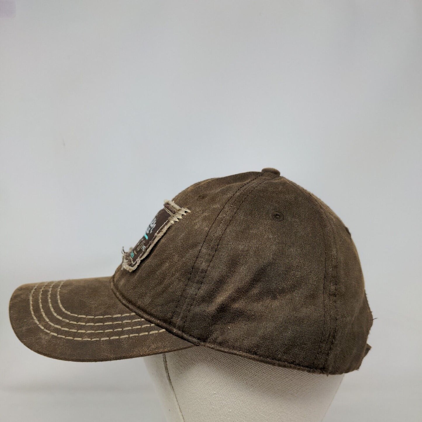 Riviera Maya Surf Co Patch Slideback Hat Brown One Size Banana Bay