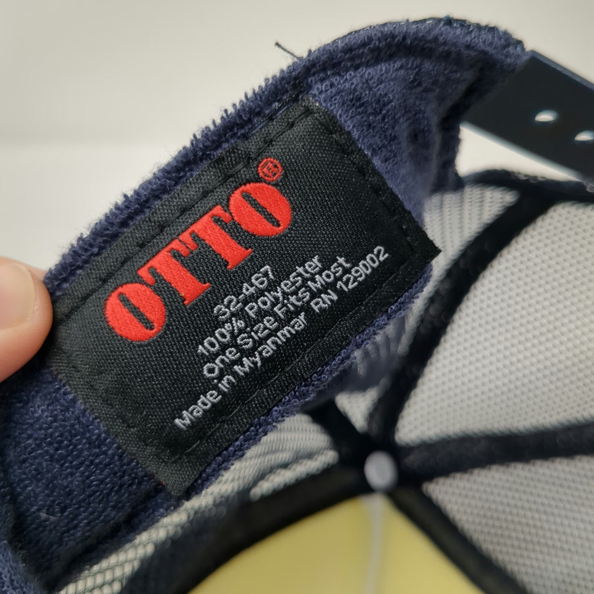 OTTO Trucker Hat Blue One Size Signed Margo Cilker Valley Heart's Delight Mesh