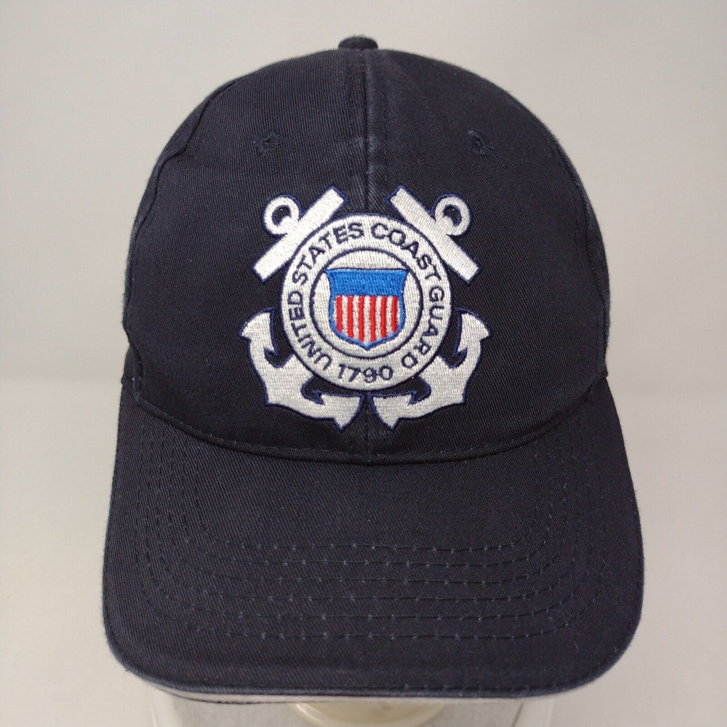 United States Coast Guard 1790 Strapback Hat Blue OSFA Adjustable Embroidered