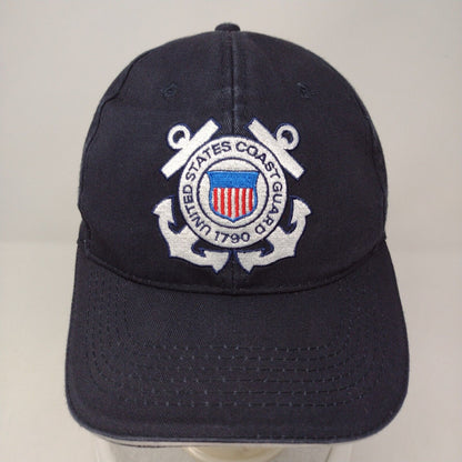 United States Coast Guard 1790 Strapback Hat Blue OSFA Adjustable Embroidered