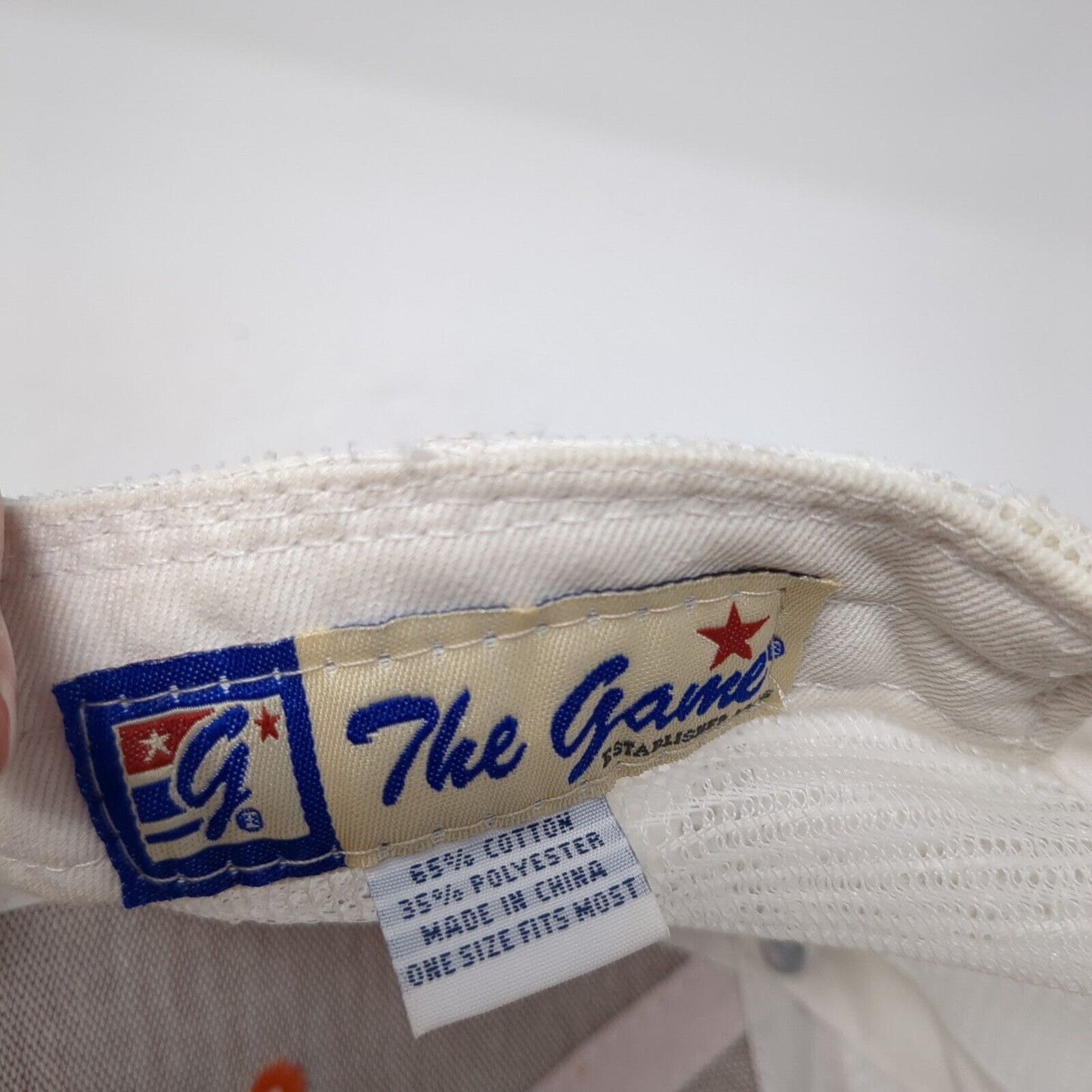 The Game Snapback Trucker Hat Orange One Size Adjustable Embroidered Mesh Back