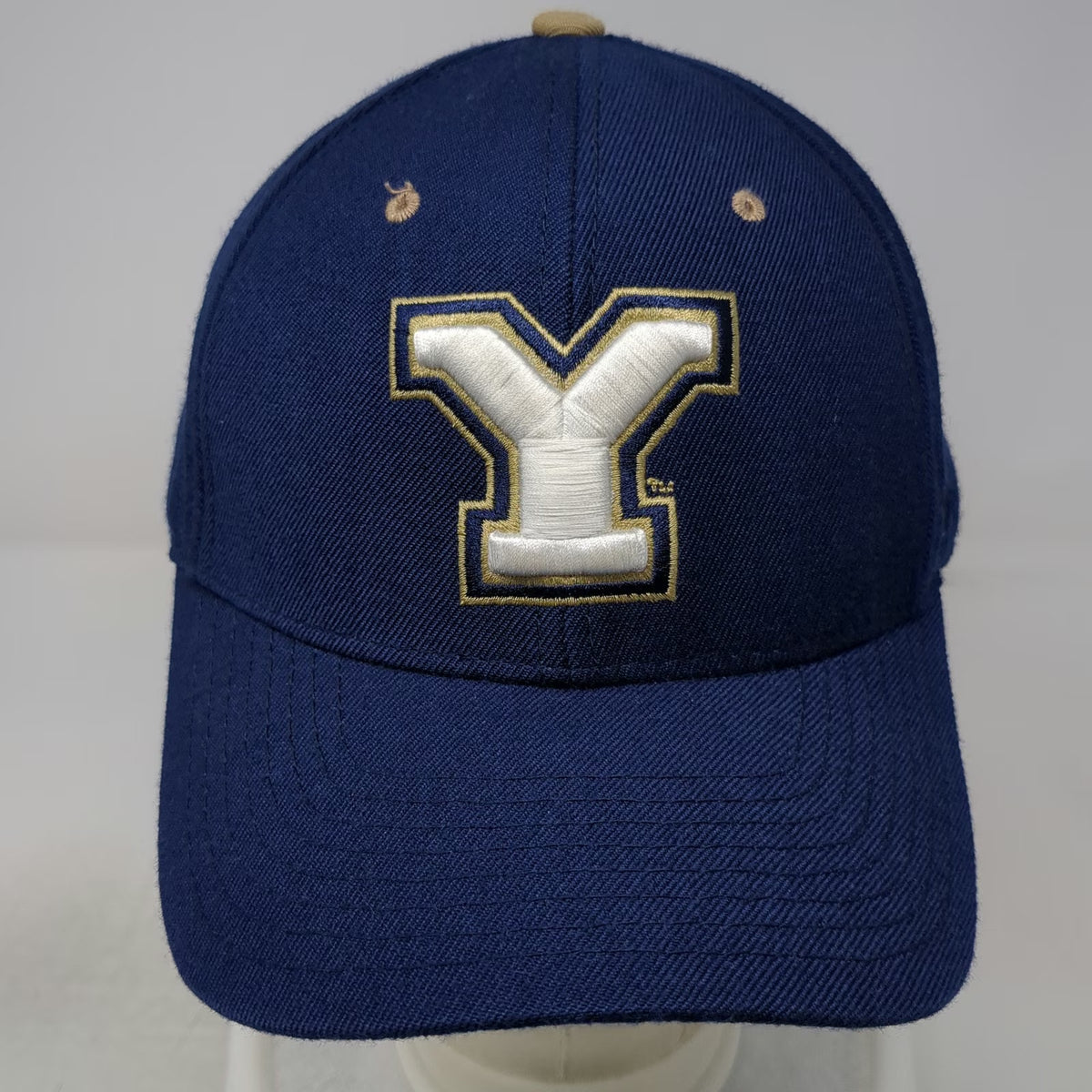 BYU Cougars NCAA Zephyr Baseball Cap Blue 7 1/2 Wool Blend Fitted White Gold Hat