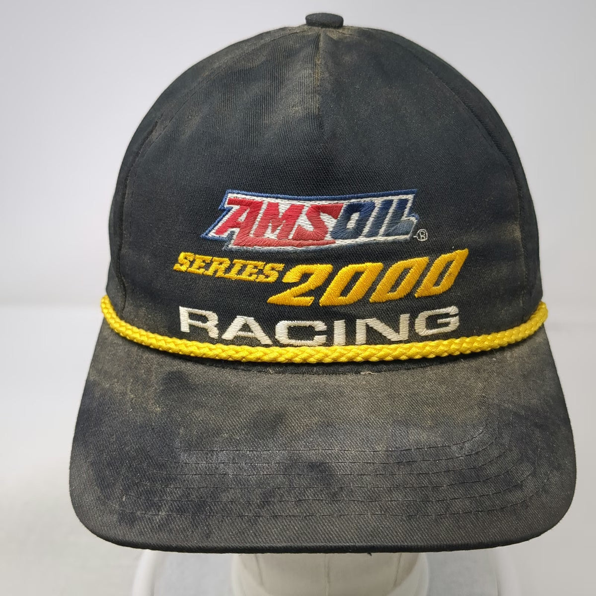 Graffiti 5 Panel Black Hat One Size AMSOIL Series 2000 Racing Rope Snapback