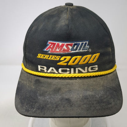 Graffiti 5 Panel Black Hat One Size AMSOIL Series 2000 Racing Rope Snapback