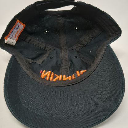 Dunkin' Baseball Cap Black One Size Embroidered Logo Strapback Cotton Hat