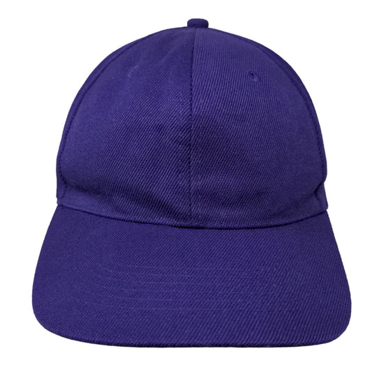 City Hunter Men's Strapback Hat Purple Blank 100% Polyester Adjustable