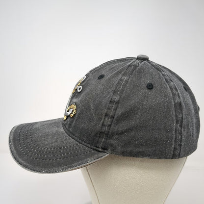 Gray Baseball Cap One Size Embroidered Anchor Nautical Distressed Adjustable Hat