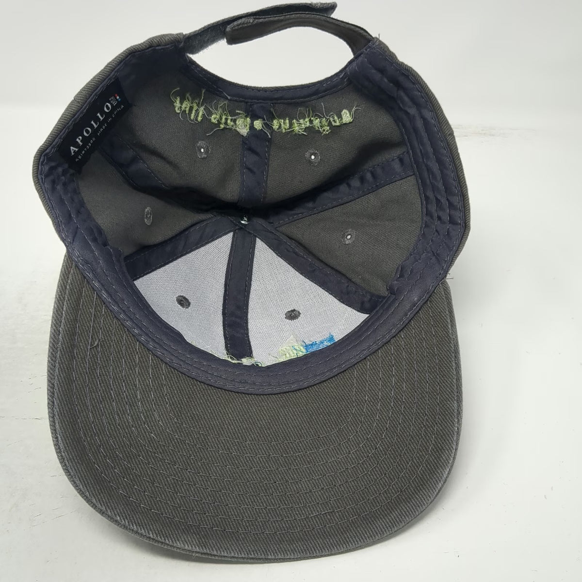 Apollo Baseball Cap Gray One Size Strapback Fuscoe Engineering Logo hat