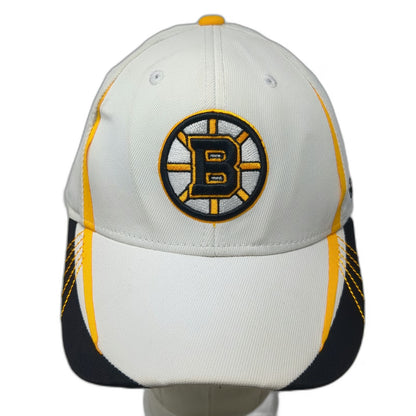 Boston Bruins NHL Reebok White Yellow Black XL Face Off Embroidered Logo Hat
