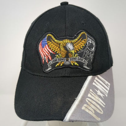 Black Baseball Cap One Size POW-MIA Eagle American Flag Military Veteran Hat