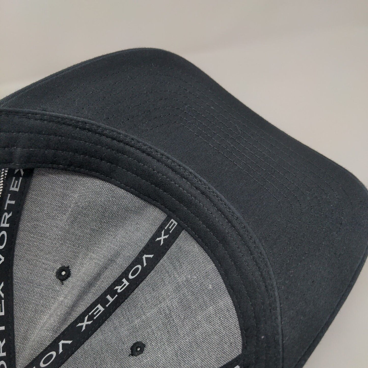 Vortex Snapback Mesh Back Trucker Hat Black OSFA Solid Adjustable