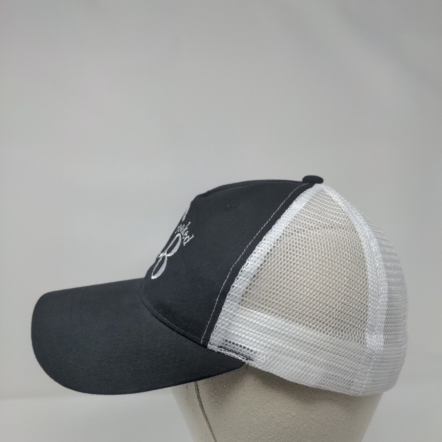 Crooked 8 Snapback Mesh Back Trucker Hat Black One Size Cap America