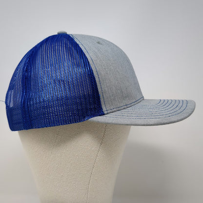 Richardson Trucker Hat Gray Blue One Size USABlueBook Style 112 Mesh Snapback