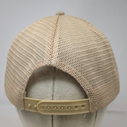 Trucker Hat Beige One Size Mesh Back OurSafety Got Your Back Graphic Snapback