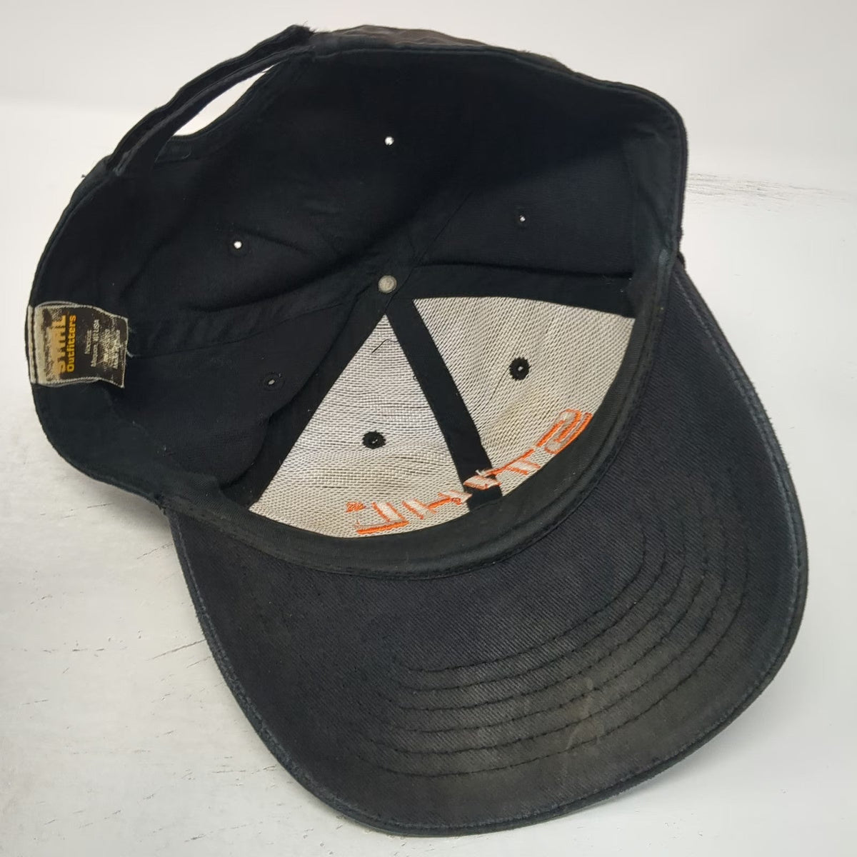 Stihl Baseball Cap Black One Size Strapback Norscot Embroidered Logo Work Hat
